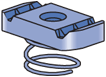 Channel Nuts w/Spring (1-5/8" Series), 1/4"-20, Electro-Galvanized (EG), 100/CTN