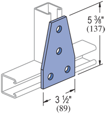 4 Hole, Flat Plate Fitting Electro-Galvanized (EG) (20/CTN)