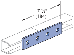 4 Hole, Flat Plate Fitting Electro-Galvanized (EG) (25/CTN)