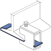 Beam Clamp 9” (1-5/8” Series) Electro-Galvanized (EG)