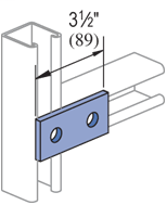 2 Hole, Flat Plate Fitting Electro-Galvanized (EG) (50/CTN)