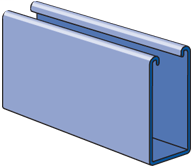 1-5/8" x 3-1/4", 12 Gage, Solid, 20 ft, Pre-Galvanized Zinc (PG)