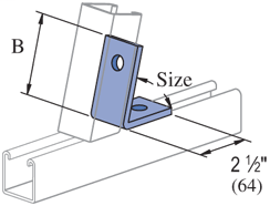 Inside Angle Fitting 45° (1-5/8” Series) Electro-Galvanized (EG) (25/CTN)