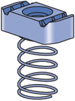 Channel Spring Nut (1-5/8" Series) Channels, 1/2"-13, Electro-Galvanized (EG) (100/CTN)