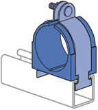 1-1/8” Pipe Clamp, Electro-Galvanized (EG)
