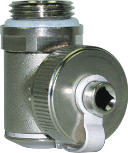 Purge valve, nickel-plated brass