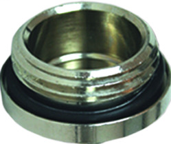 Manifold end plug, nickel-plated brass, MPT: 1