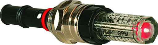 Supply flow meter valve, nickel-plated brass