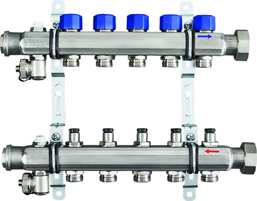 Manifold, stainless steel, Outlet(s): 8, SVC, Union: 1 1/4, FPT: 1