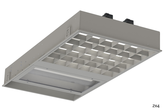 MD3G-2x4 Medical Patient Reading/Ambient/Exam Recessed Grid Luminaire PLL Lamps