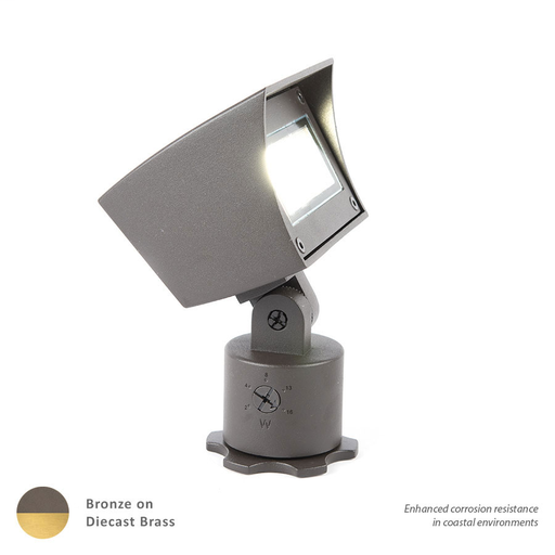 5021-27BBR - LED 12V Flood Light Adjustable Output 2700K Warm White in Bronzed Solid Brass