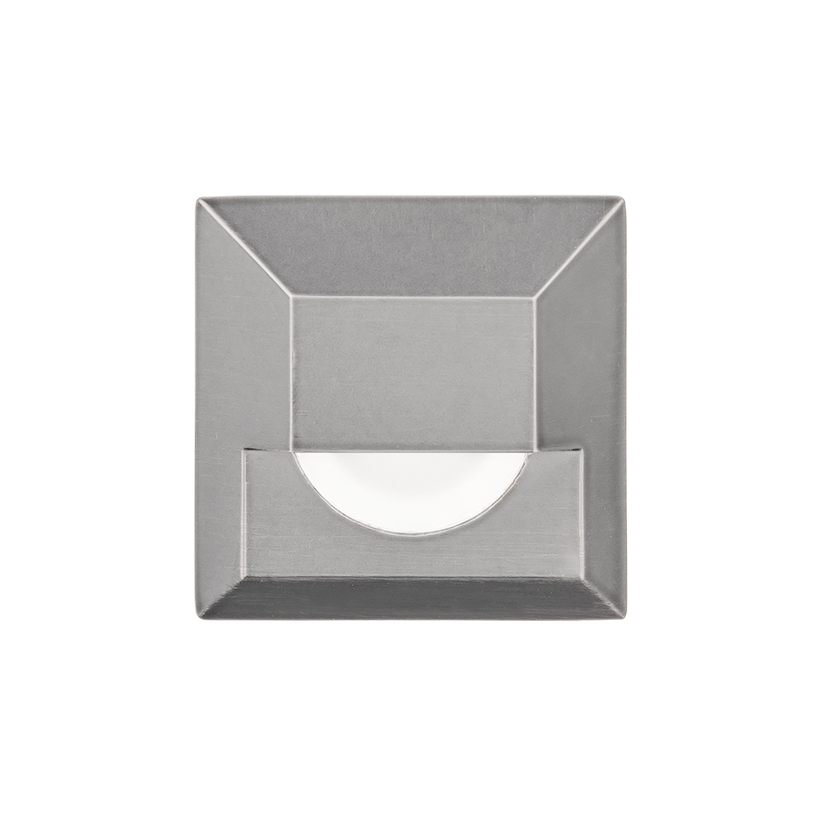 Product image for 2" LED Square Hood Well Light - Stainless Steel - 3000K