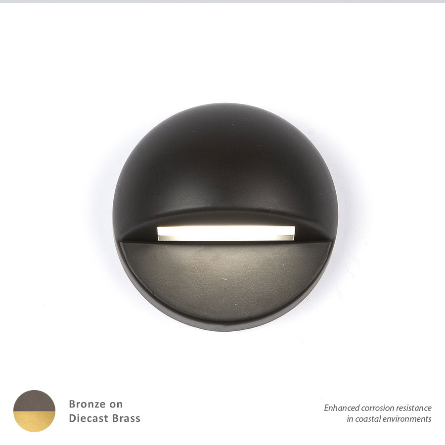 Product image for 3" LED Round Deck Light - Bronze/Brass - 2700K