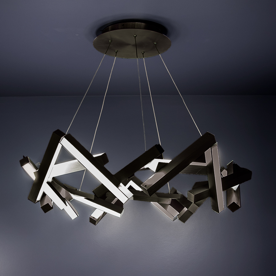 Mayer-DDS-Chaos 24in LED Round Chandelier 3000K in Black-1