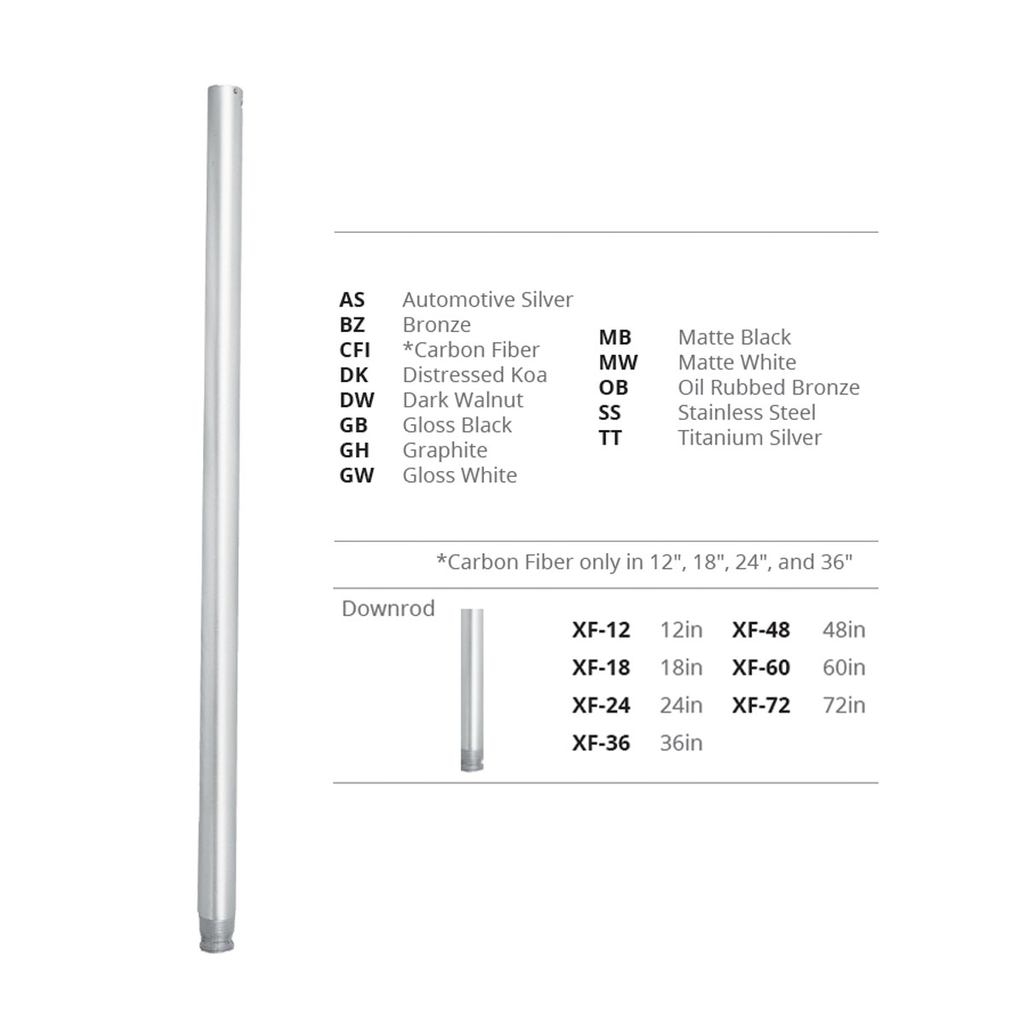 Product image for MODERN XF-12-MW DOWNROD 12IN MATTE WHITE