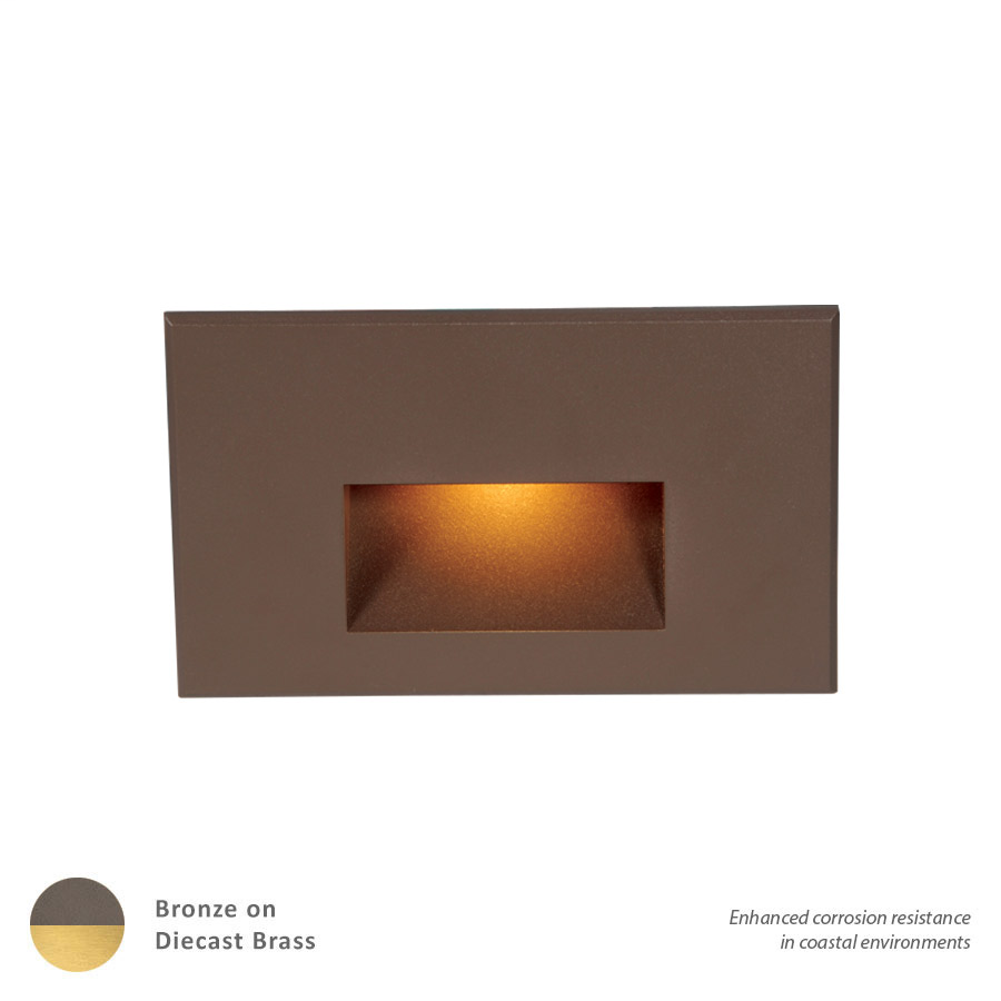 Product image for 5" LED Horizontal Step Light - Bronze/Brass - Amber