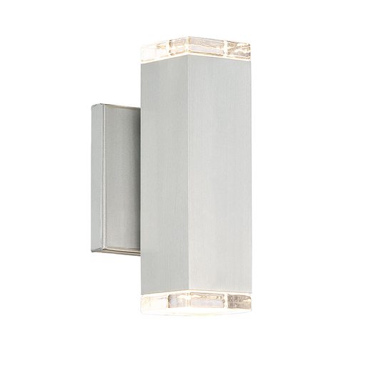 Product image for Block 8" LED Outdoor Sconce - Brushed Aluminum