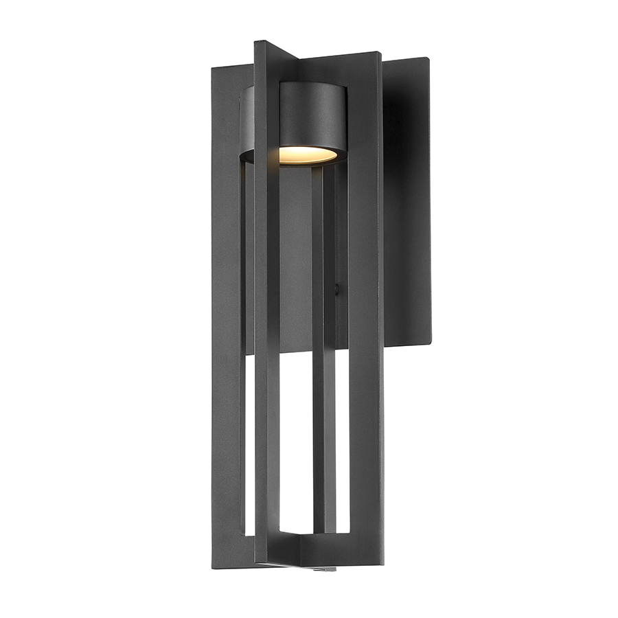Product image for Chamber 16" LED Outdoor Sconce - Black