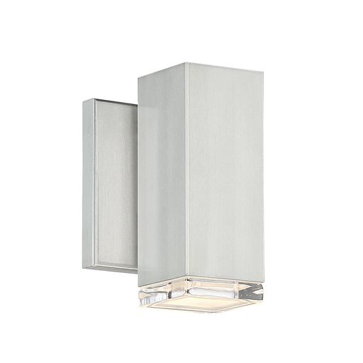 Product image for Block 6" LED Outdoor Sconce - Brushed Aluminum