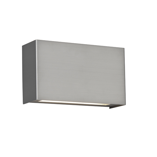 Product image for Blok 12" LED Outdoor Sconce - Satin Nickel w/ Emergency Backup