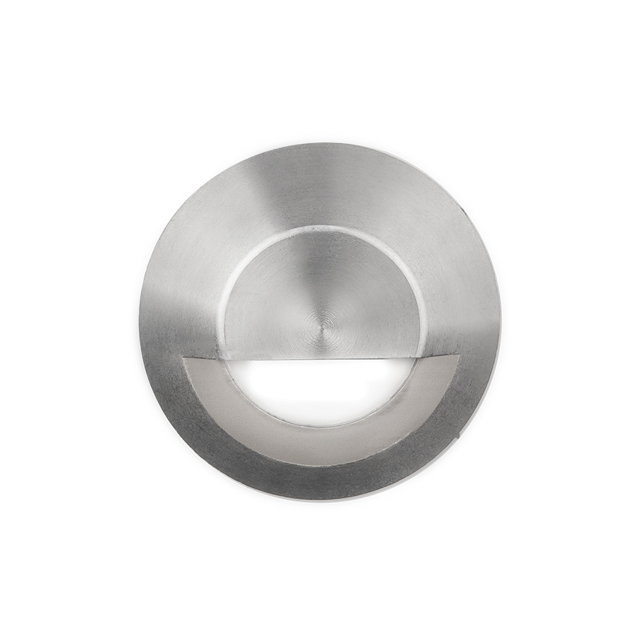 Product image for 2" LED Round Hood Well Light - Stainless Steel - 3000K