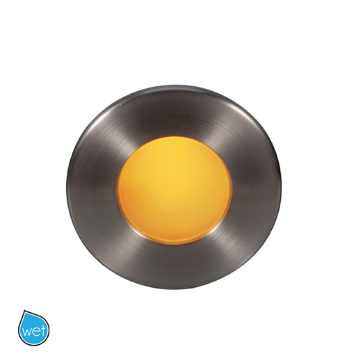 Product image for LEDme 3" LED Circular Step Light - Brushed Nickel - Amber