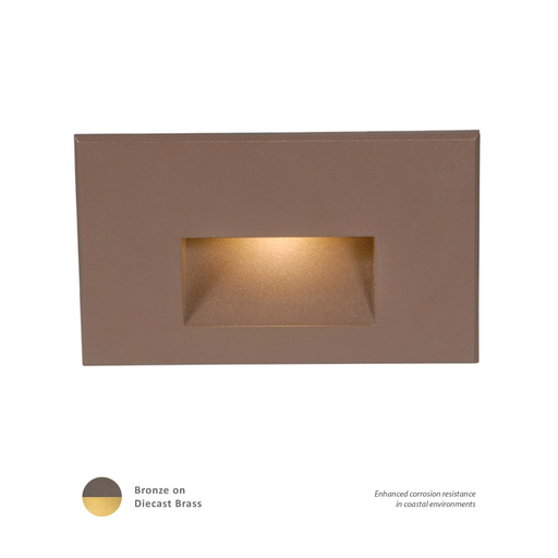 Product image for LEDme 5" LED Horizontal Scoop Step Light - Bronze/Brass - 3000K