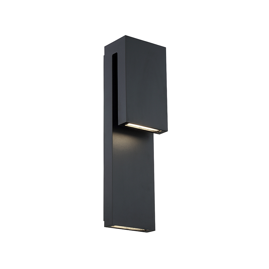 Product image for MODERN WS-W13718-BK BLACK LED OUTDOOR WALL MOUNT