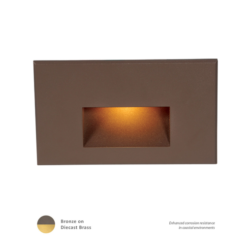 Product image for LEDme 5" LED Horizontal Scoop Step Light - Bronze/Brass - Amber