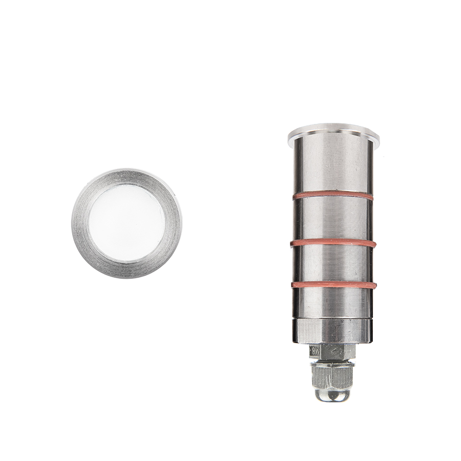 Product image for 1" LED Small Round Well Light - Stainless Steel - 3000K