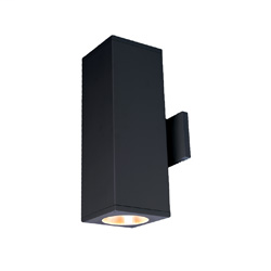 Product image for Cube Architectural 6" 69W Flood LED Up/Down Wall Mount - Black - 2700K