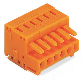 Product image for WAG 734-204 F-CONN W/C-C V0 3.81MM ORANGE