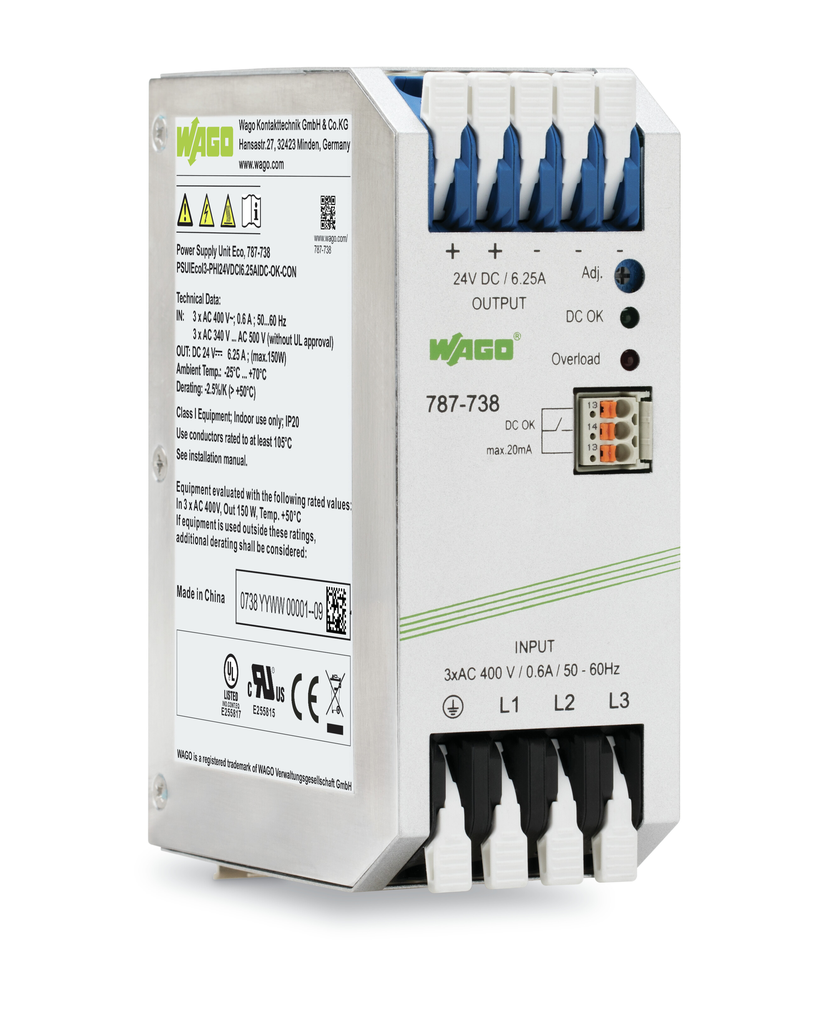Product image for WAG 787738 ECO POWER 3-PH 24V 6.25A