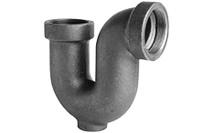 1-1/2 BLK CI DRG P-TRAP W/O CO