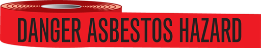 MPT05, Plastic Barricade Tape: Danger Asbestos Hazard