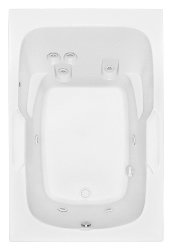 Whirlpool Baths, Premium Cast Acrylic, 72" x 47 3/4" x 24 1/8"