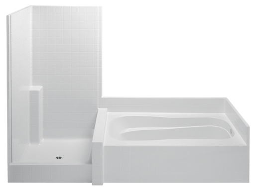 Tub & Shower, Acrylx™ Applied Acrylic, 102" x 42" x 78 3/4"