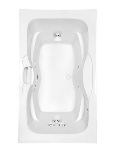 Whirlpool Baths, Premium Cast Acrylic, 65 3/4" x 42" x 23 1/4"
