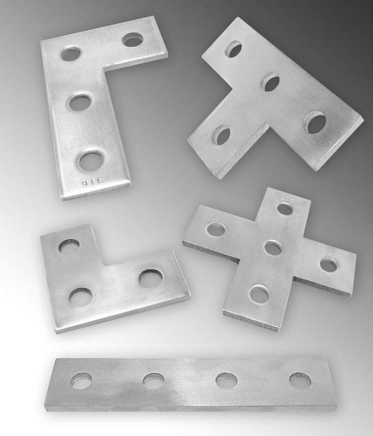 Calbrite S600004BF0 4Hole Flat Plate, 9/16"" Hole Dia, 316 Stainless