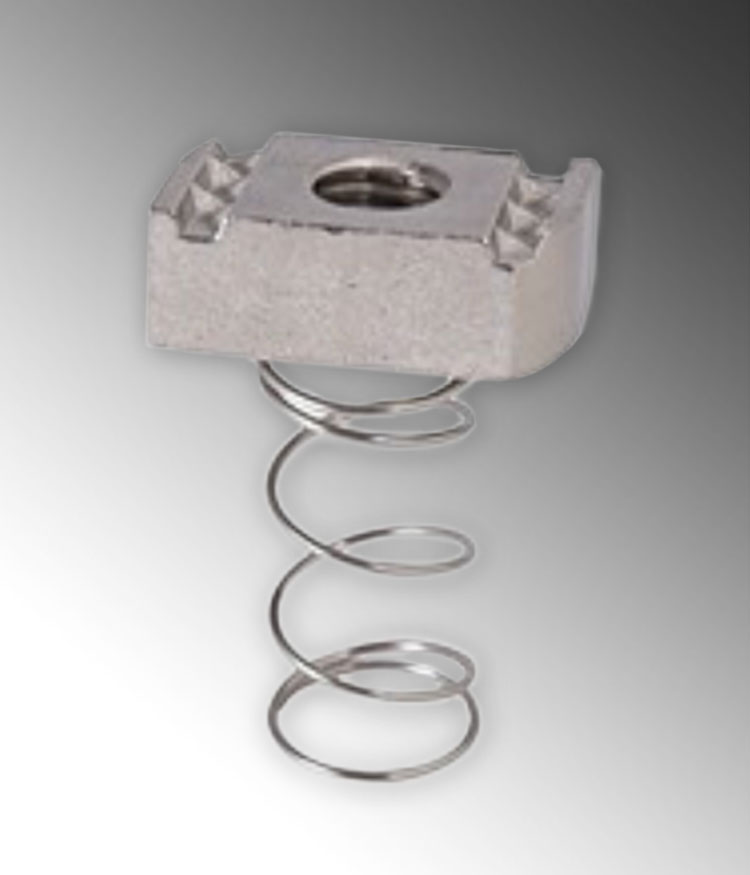 Product image for Calbrite S60000CN31 3/8" Stainless Steel 316 Channel Nut with Spring