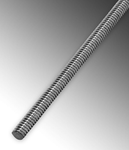 Product image for Calbrite S60212TR00 1/4" x 12' Threaded Rod, 316 Stainless Steel (Sold & Priced per each piece)