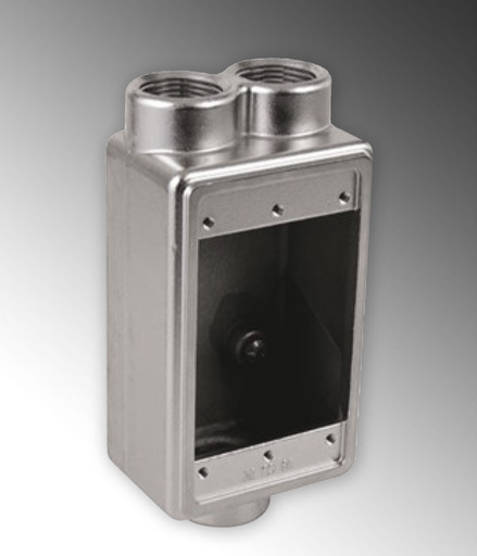 Product image for Calpipe S60700FSCC 3/4" Stainless Steel 316 Single Gang FSCC Box