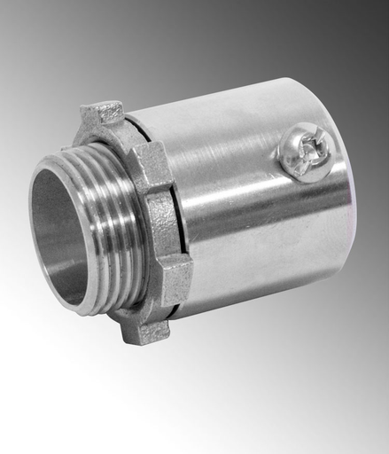 Product image for Calpipe S22000MCSS 2" Stainless Steel 316 EMT Male Set Screw Connector
