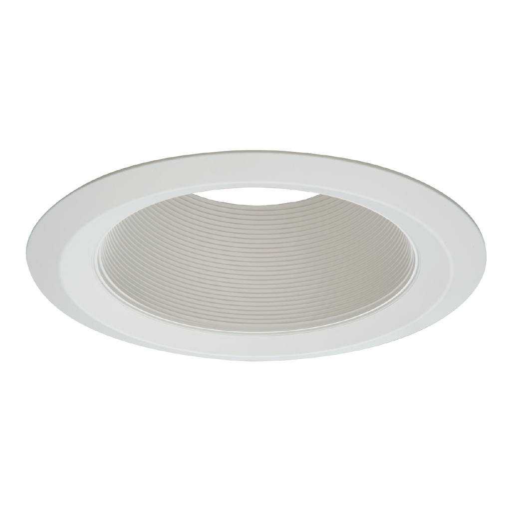 Product image for Halo ETN-6109WB 6" White Plastic Tapered Coilex Baffle, White Self-Flange Ring