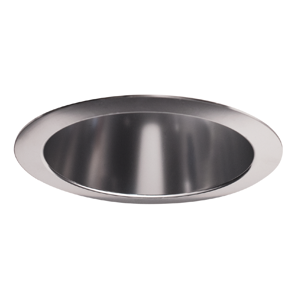6" conical Reflector, medium 60° beam angle, Specular clear, Polished
