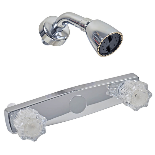 8 in. Mobile Home/RV Shower Faucet with Arm in Chrome