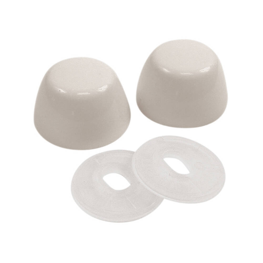 Universal Toilet Bolt Caps in Almond