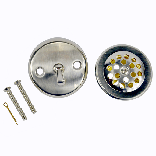 Trip Lever Tub Drain Trim Kit with Overflow in Brushed Nickel