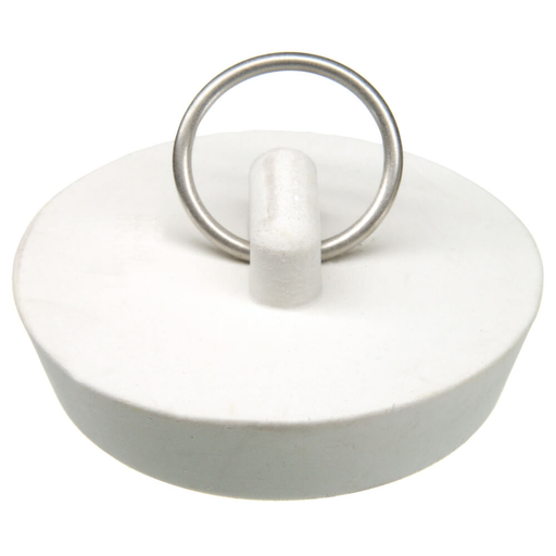 1-3/4 in. Rubber Drain Stopper in White (1 per Card)