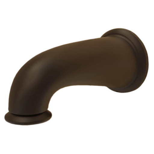 8 in. Decorative Tub Spout with Pull Down Diverter in Oil Rubbed Bronze